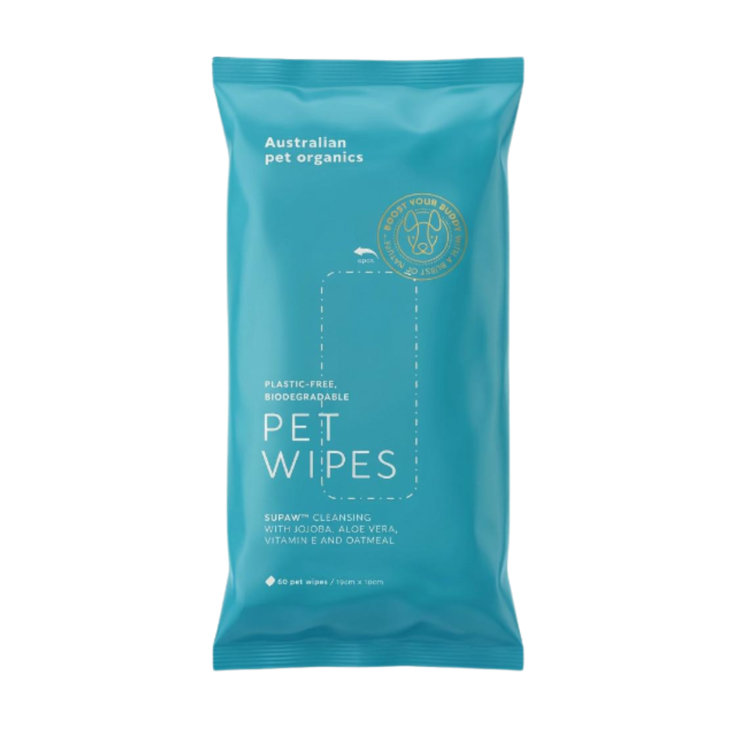 Biodegradable Pet Wipes 19x19cm 60 pack