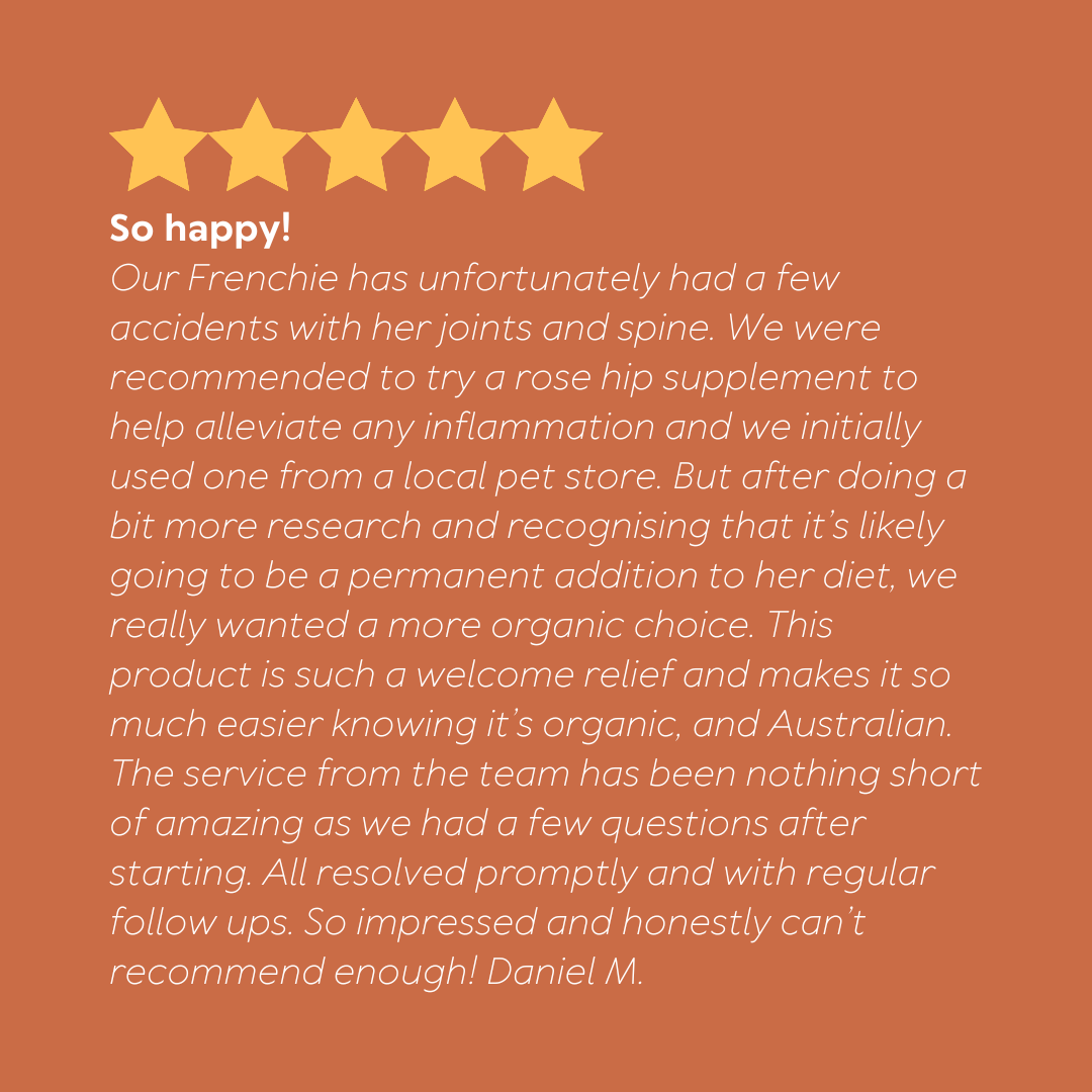 Certified Organic Rosehip Meal Topper 480g